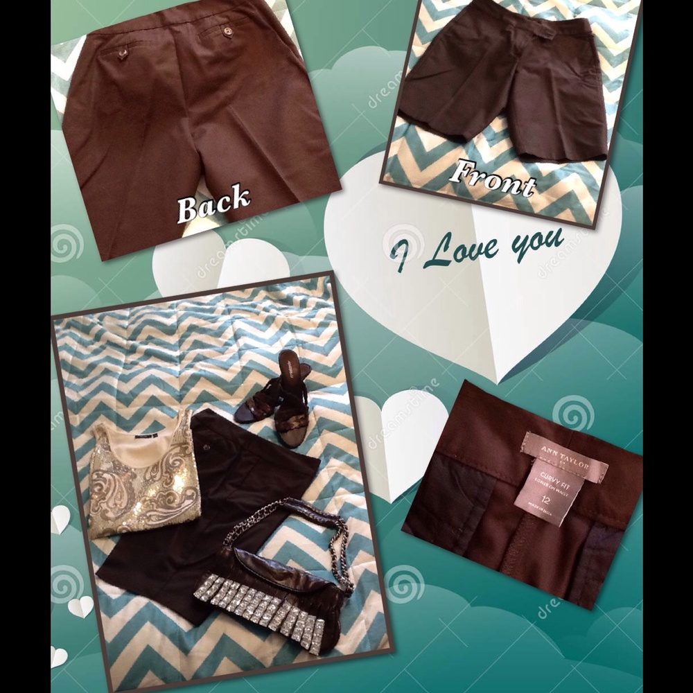Ann Taylor Chocolate Brown Bermuda Shorts